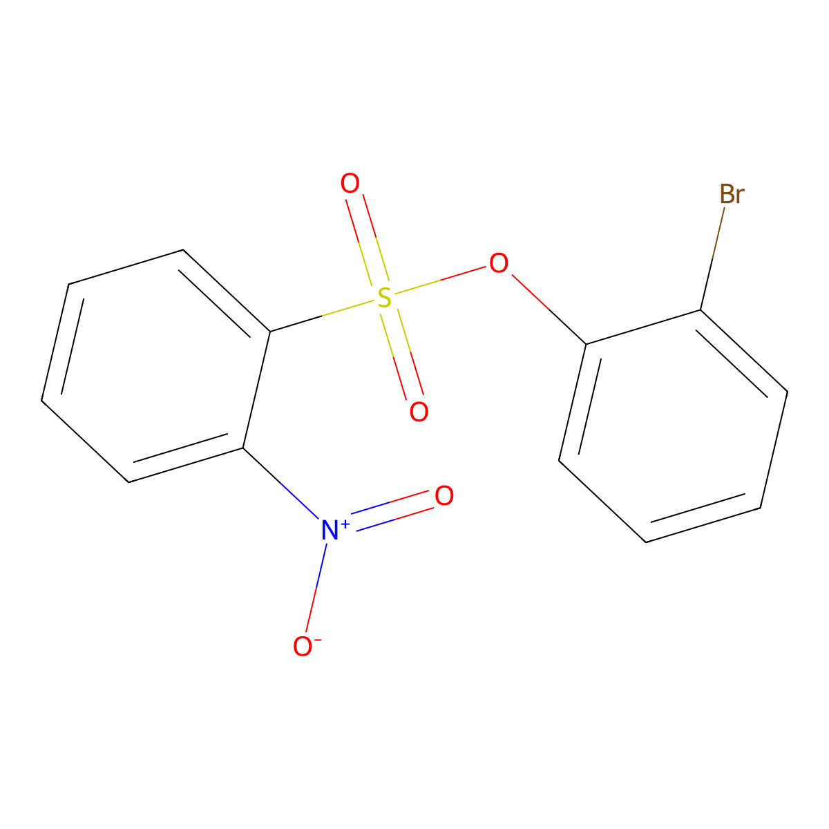 2-Bromophenyl 2-nitrobenzene-1-sulfonate molecular structure, CAS 2380193-49-5