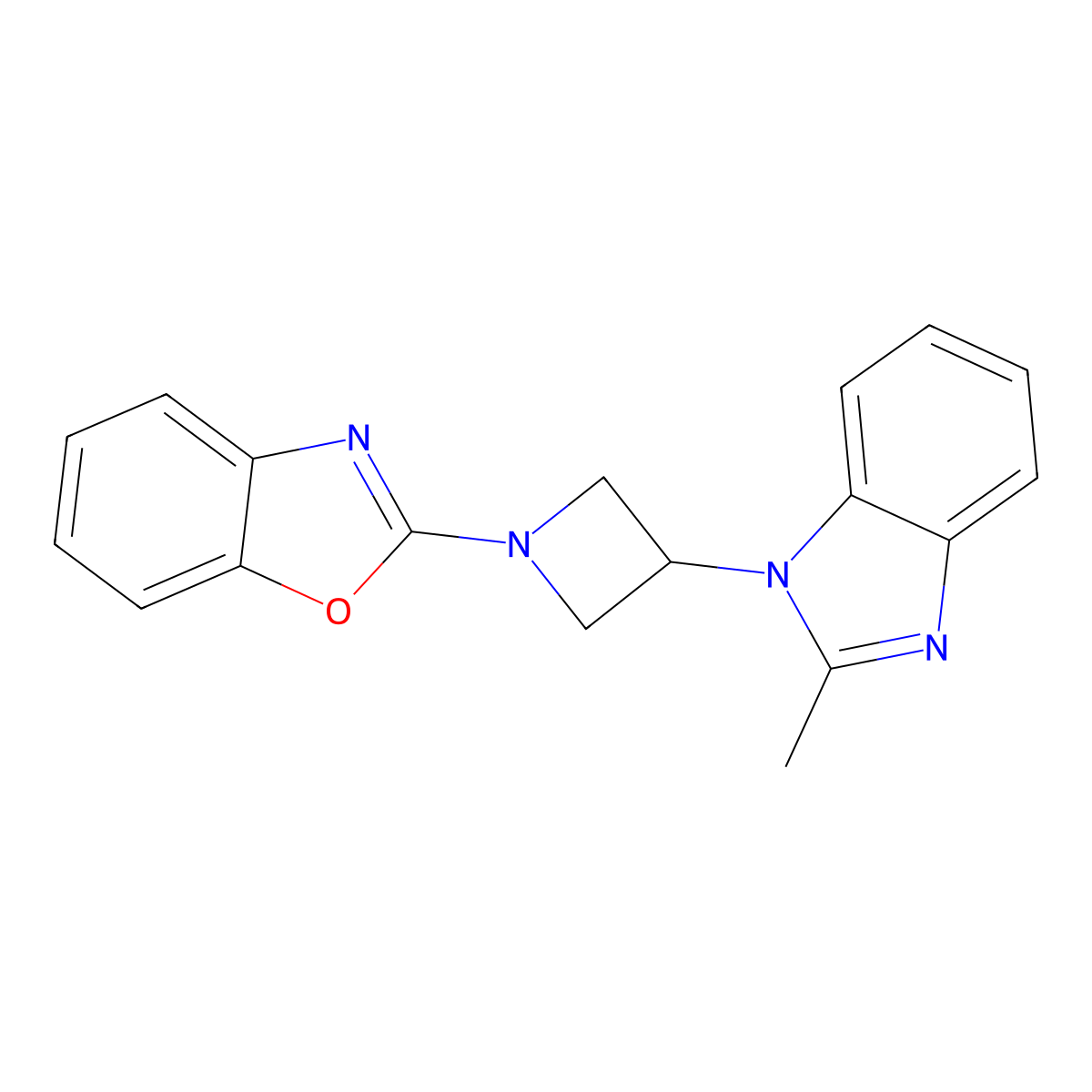2-[3-(2-Methylbenzimidazol-1-yl)azetidin-1-yl]-1,3-benzoxazole molecular structure, CAS 2380193-57-5
