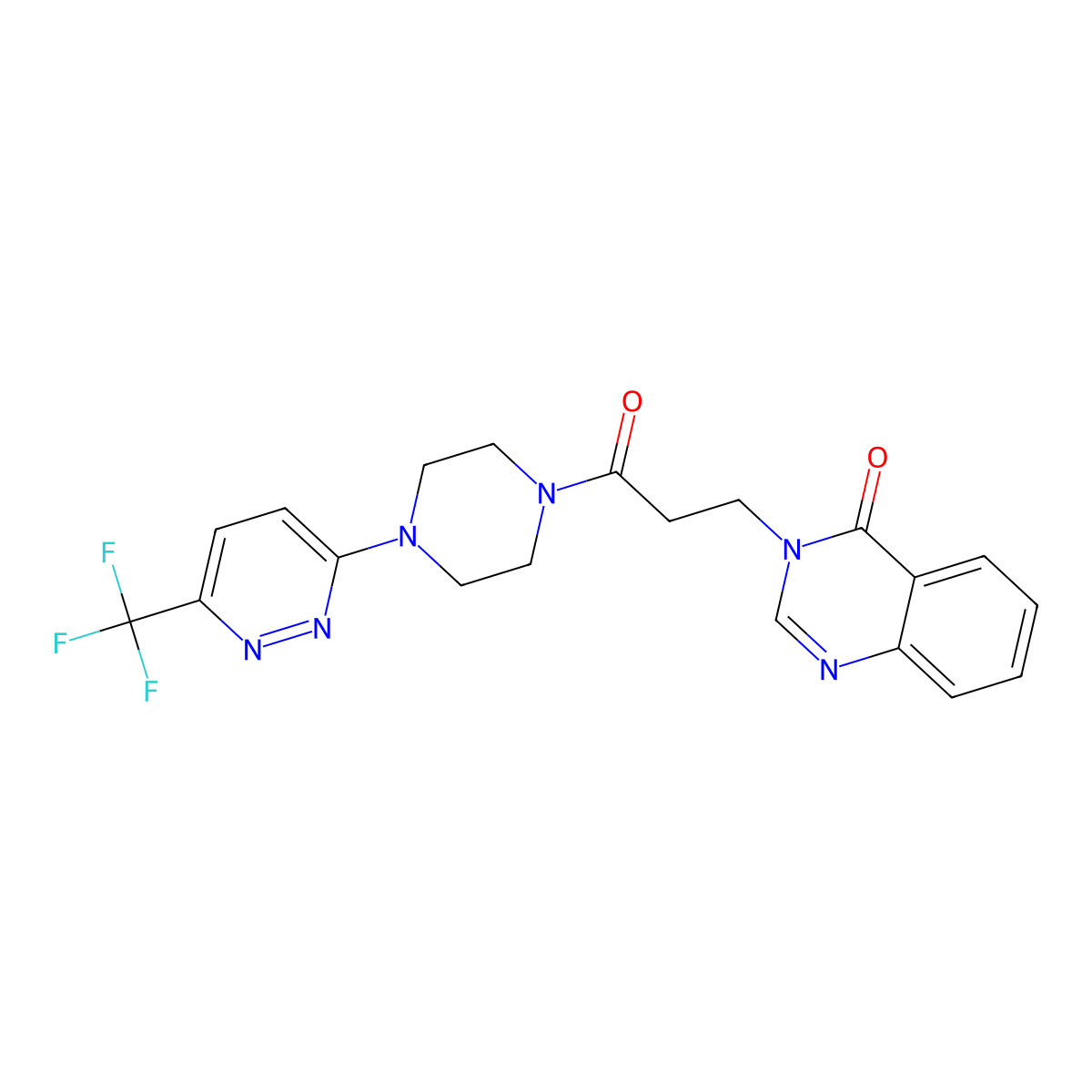 3-(3-Oxo-3-{4-[6-(trifluoromethyl)pyridazin-3-yl]piperazin-1-yl}propyl)-3,4-dihydroquinazolin-4-one molecular structure, CAS 2380193-76-8