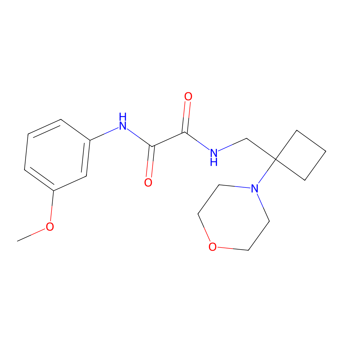N'-(3-methoxyphenyl)-N-{[1-(morpholin-4-yl)cyclobutyl]methyl}ethanediamide molecular structure, CAS 2380193-82-6