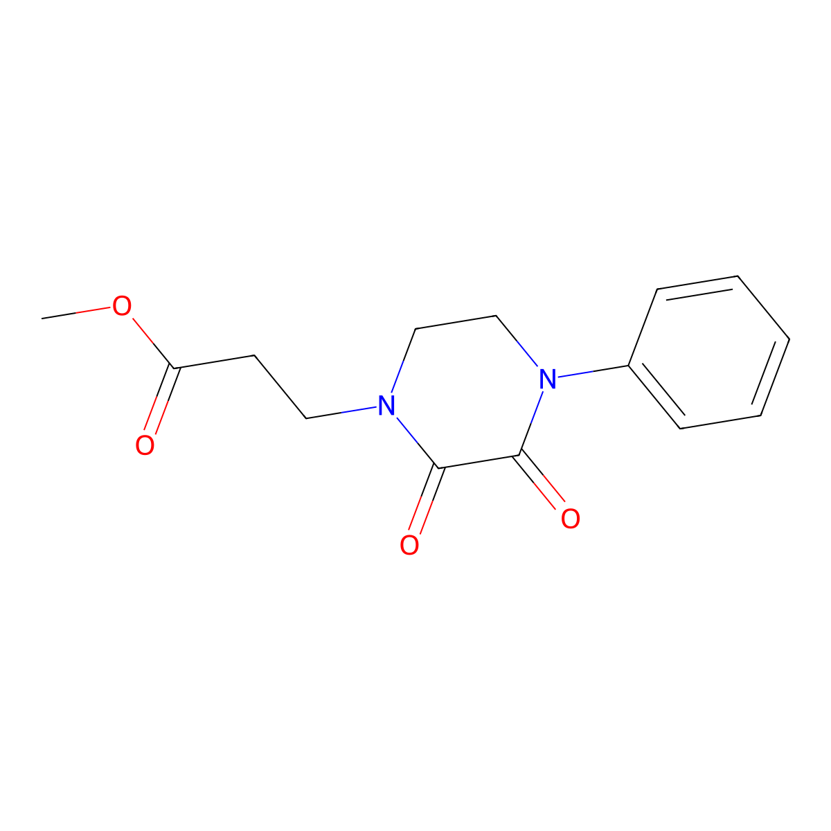 Methyl 3-(2,3-dioxo-4-phenylpiperazin-1-yl)propanoate molecular structure, CAS 2380194-00-1