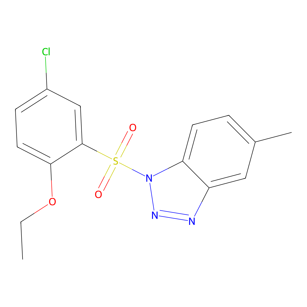 1-(5-chloro-2-ethoxybenzenesulfonyl)-5-methyl-1H-1,2,3-benzotriazole molecular structure, CAS 2380194-02-3