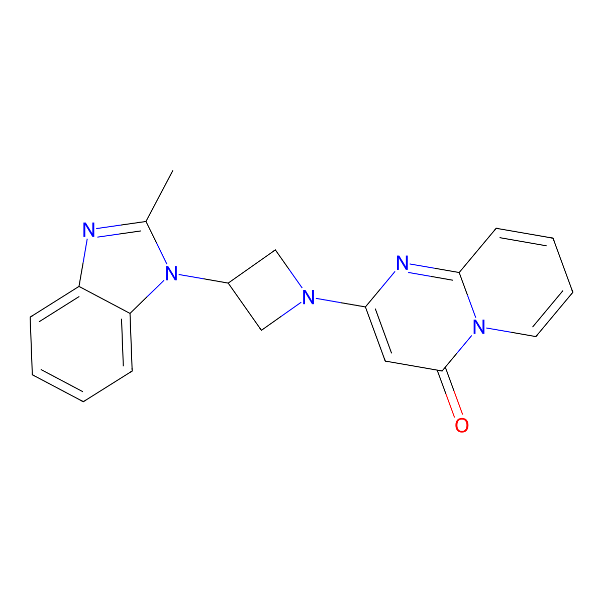 2-[3-(2-methyl-1H-1,3-benzodiazol-1-yl)azetidin-1-yl]-4H-pyrido[1,2-a]pyrimidin-4-one molecular structure, CAS 2380194-06-7