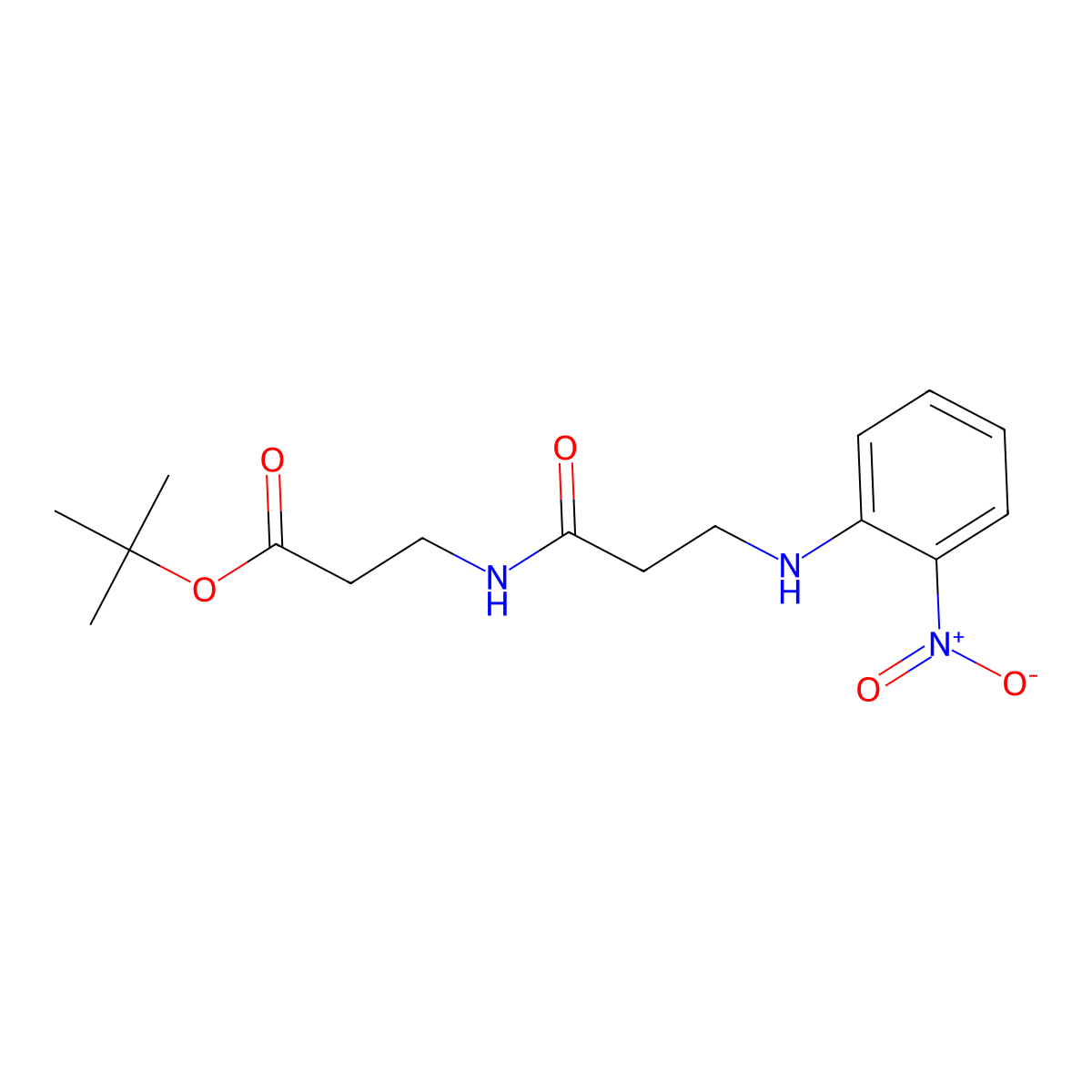 Tert-butyl 3-[3-(2-nitroanilino)propanoylamino]propanoate molecular structure, CAS 2380194-08-9