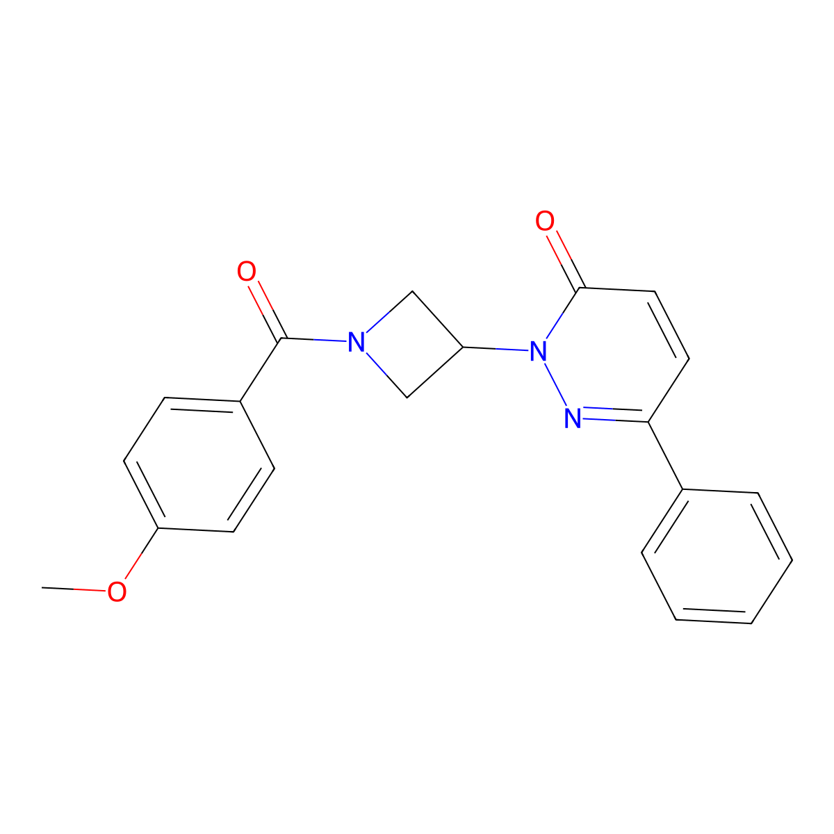 2-[1-(4-Methoxybenzoyl)azetidin-3-yl]-6-phenyl-2,3-dihydropyridazin-3-one molecular structure, CAS 2380194-19-2