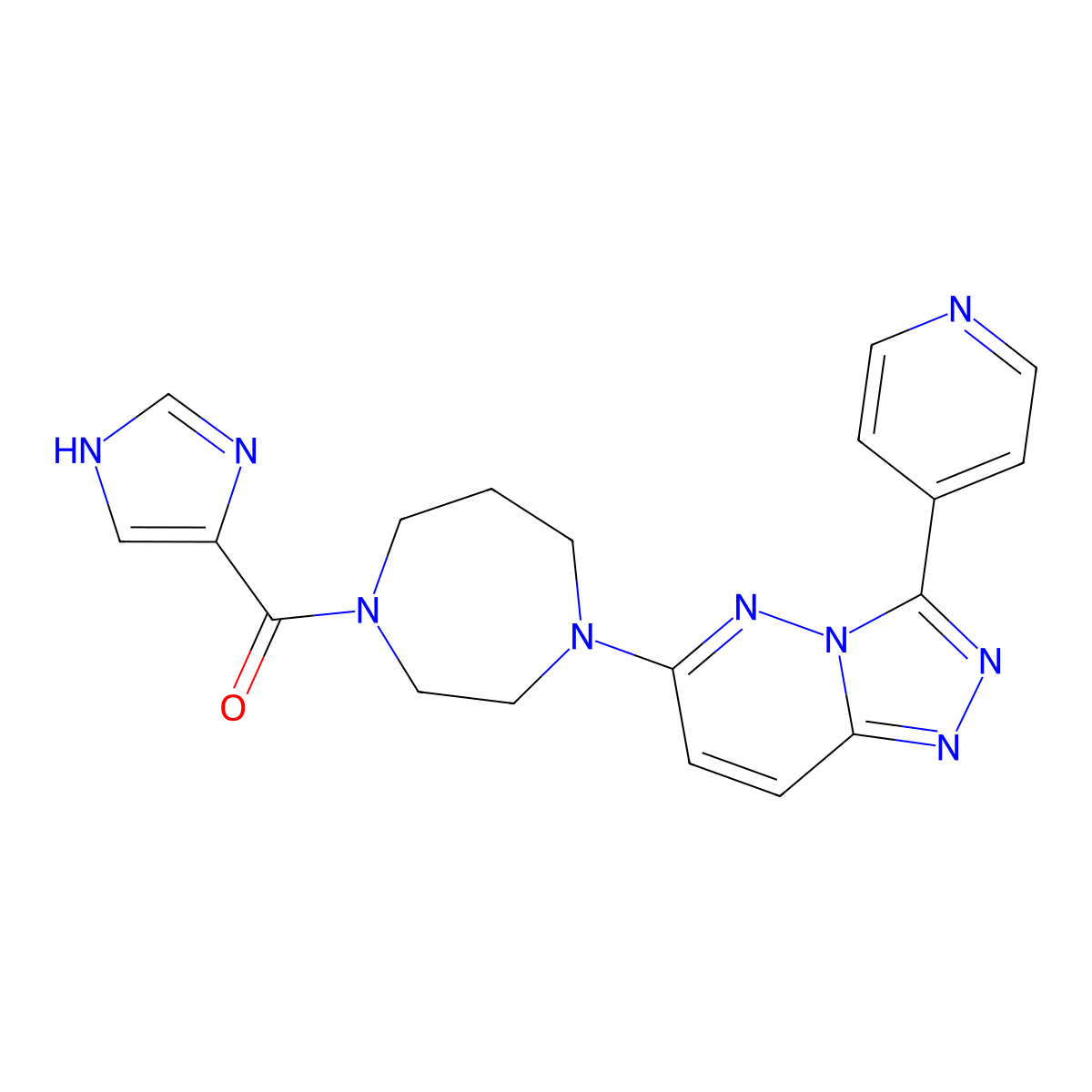 1-(1H-imidazole-4-carbonyl)-4-[3-(pyridin-4-yl)-[1,2,4]triazolo[4,3-b]pyridazin-6-yl]-1,4-diazepane molecular structure, CAS 2380194-34-1