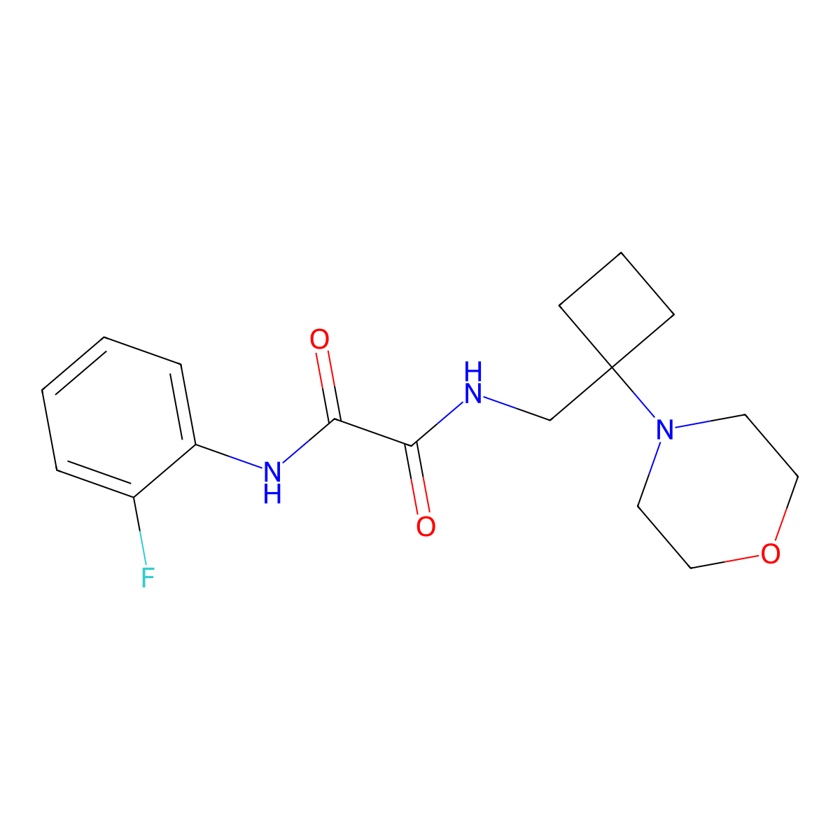 N'-(2-fluorophenyl)-N-{[1-(morpholin-4-yl)cyclobutyl]methyl}ethanediamide molecular structure, CAS 2380194-57-8