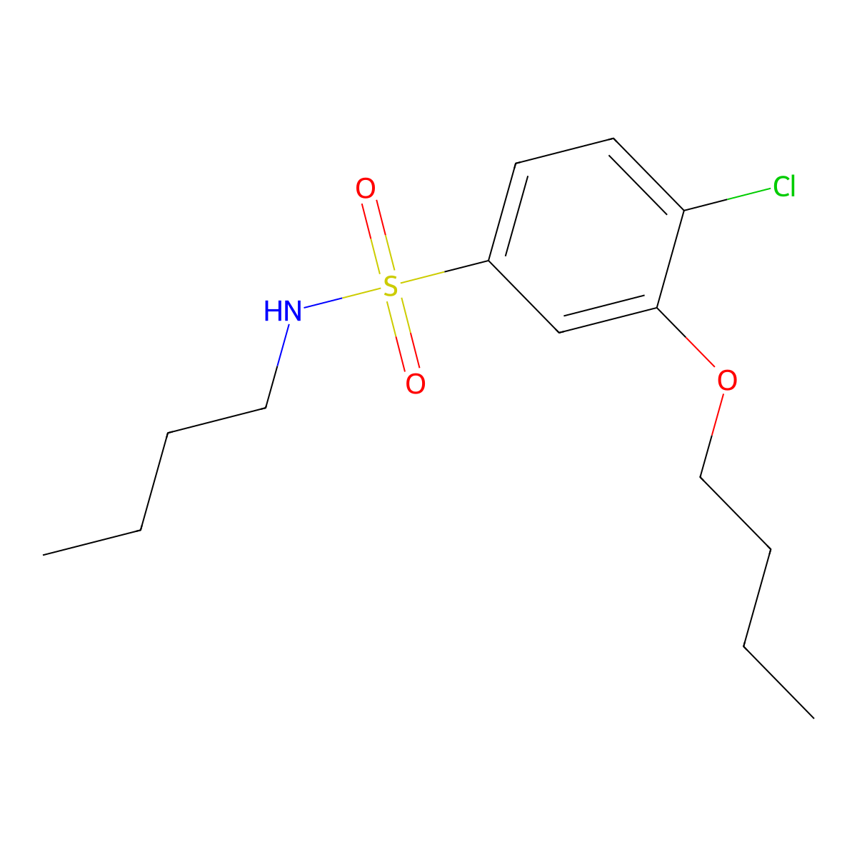 3-butoxy-N-butyl-4-chlorobenzenesulfonamide molecular structure, CAS 2380194-71-6