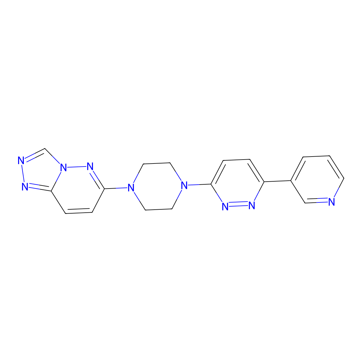3-(Pyridin-3-yl)-6-(4-{[1,2,4]triazolo[4,3-b]pyridazin-6-yl}piperazin-1-yl)pyridazine molecular structure, CAS 2380194-72-7