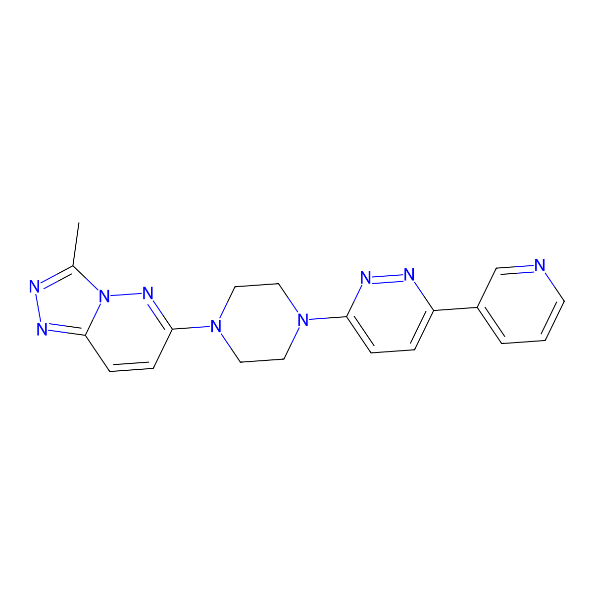 3-(4-{3-Methyl-[1,2,4]triazolo[4,3-b]pyridazin-6-yl}piperazin-1-yl)-6-(pyridin-3-yl)pyridazine molecular structure, CAS 2380194-74-9