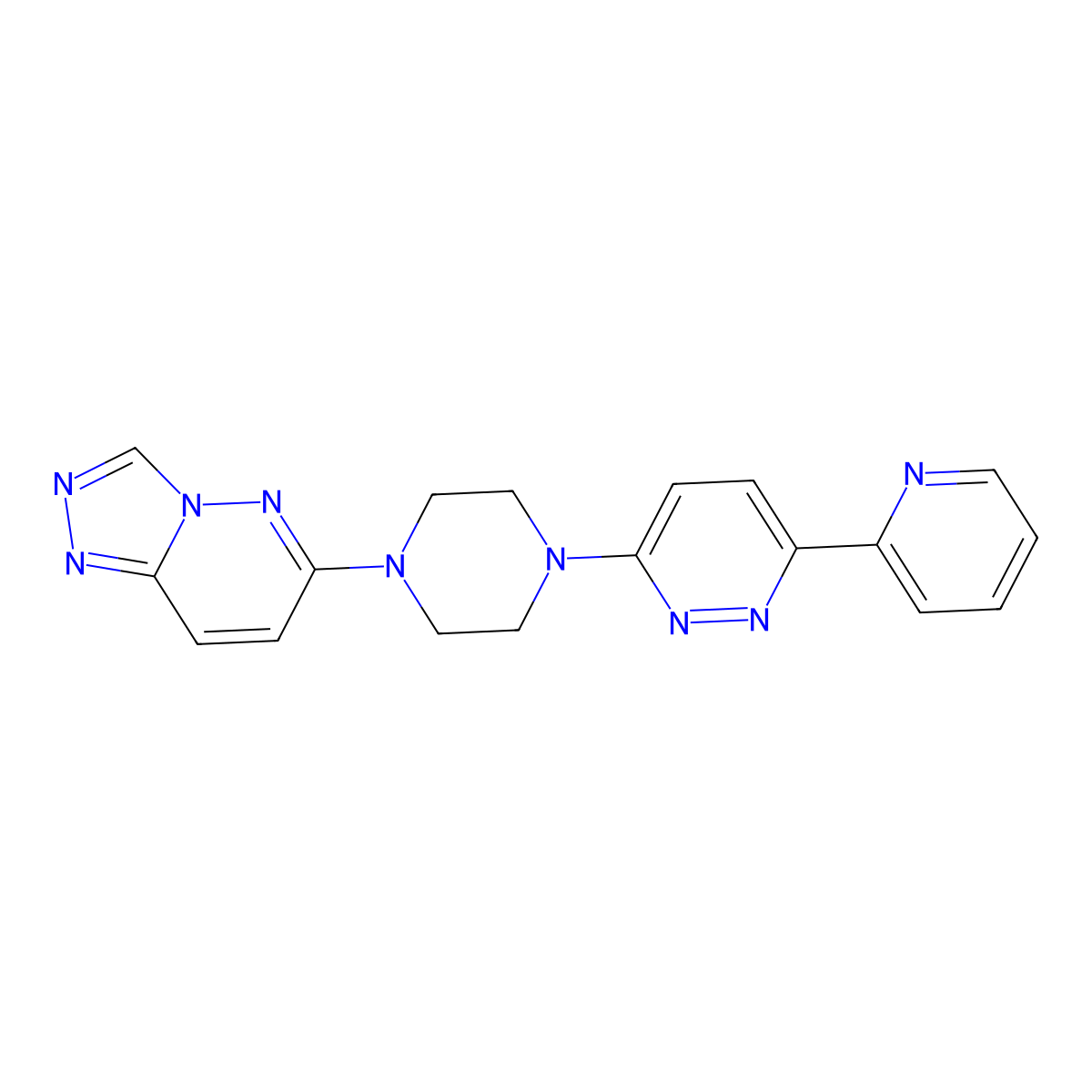 3-(Pyridin-2-yl)-6-(4-{[1,2,4]triazolo[4,3-b]pyridazin-6-yl}piperazin-1-yl)pyridazine molecular structure, CAS 2380194-94-3