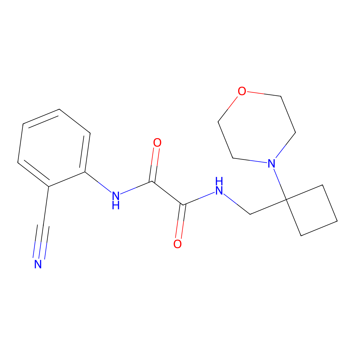 N'-(2-cyanophenyl)-N-{[1-(morpholin-4-yl)cyclobutyl]methyl}ethanediamide molecular structure, CAS 2380194-96-5