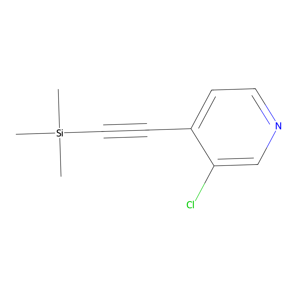 3-Chloro-4-((trimethylsilyl)ethynyl)pyridine molecular structure, CAS 2380257-41-8