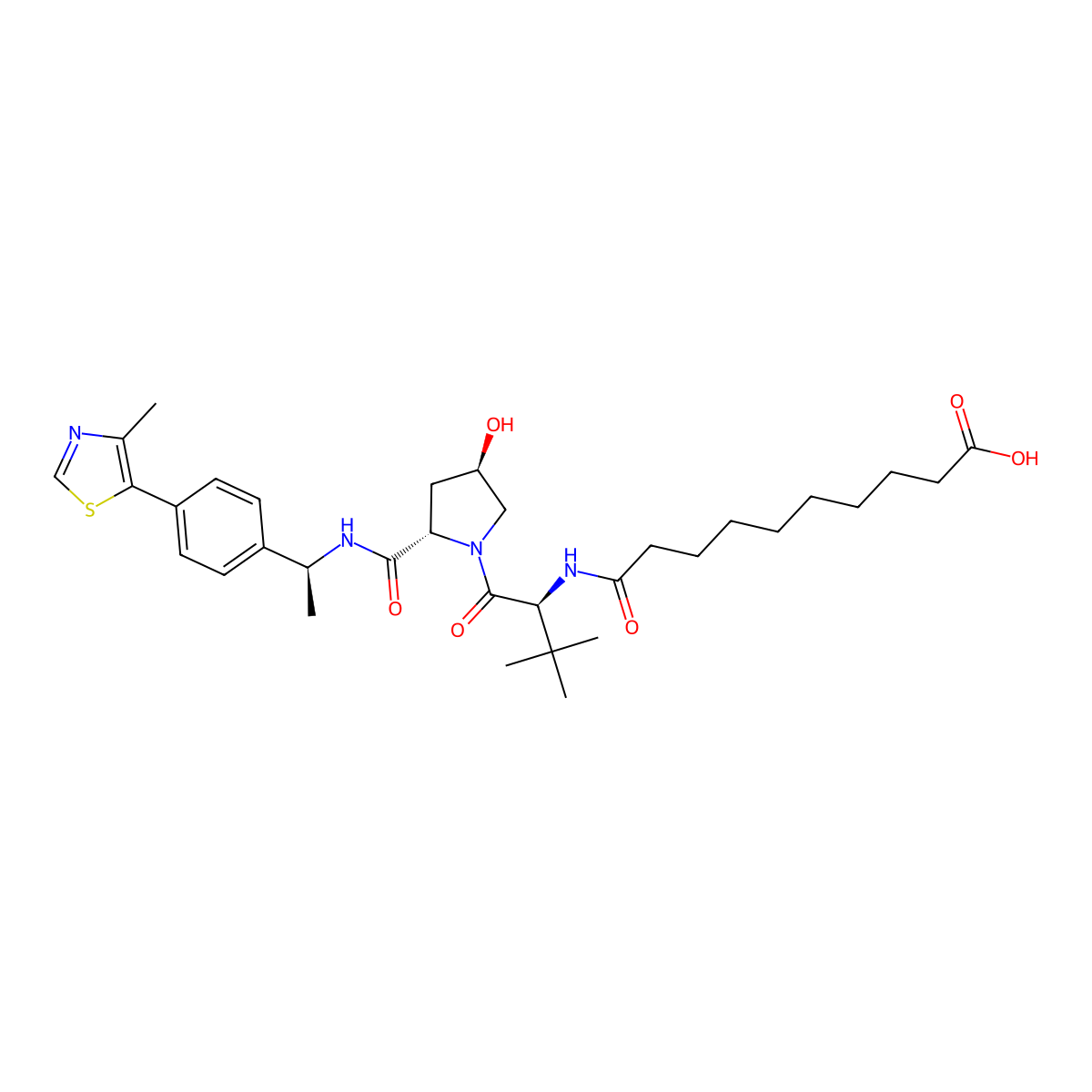 (S,R,S)-AHPC-Me-decanedioic acid molecular structure, CAS 2380273-45-8