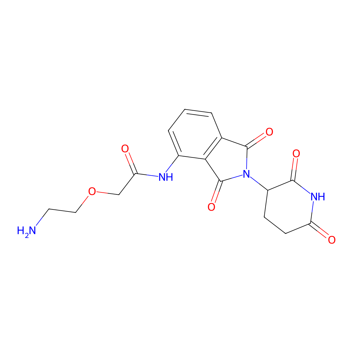 2-(2-aminoethoxy)-N-(2-(2,6-dioxopiperidin-3-yl)-1,3-dioxo-2,3-dihydro-1H-isoindol-4-yl)acetamide molecular structure, CAS 2380273-66-3