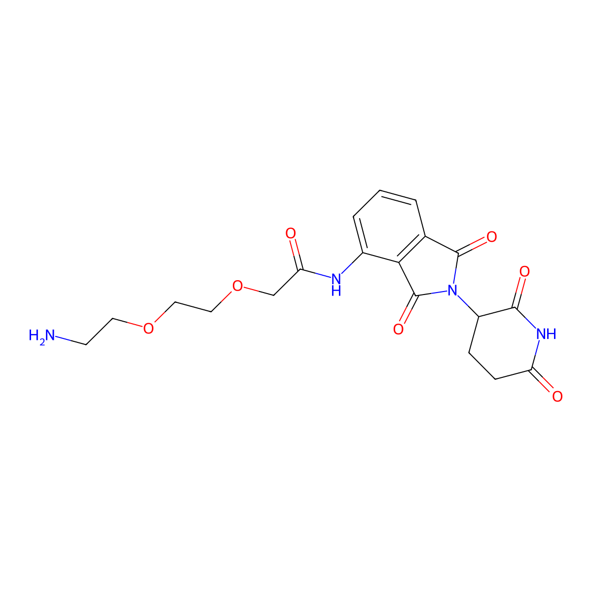 Thalidomide-amido-PEG2-NH2 molecular structure, CAS 2380273-72-1