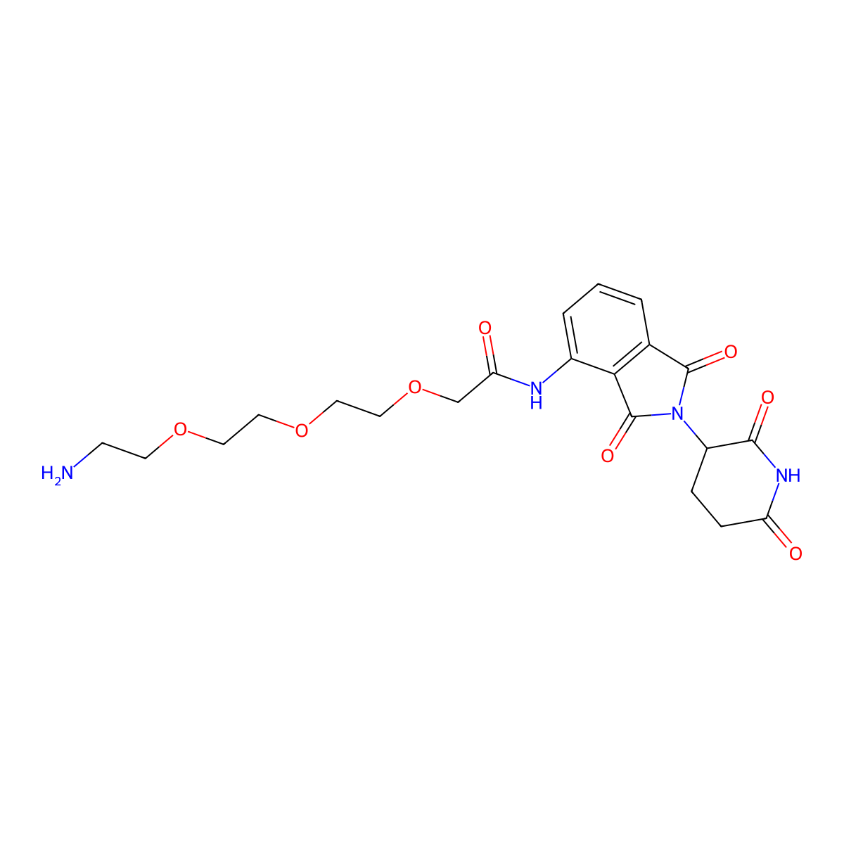Pomalidomide-amino-PEG3-NH2 molecular structure, CAS 2380273-74-3