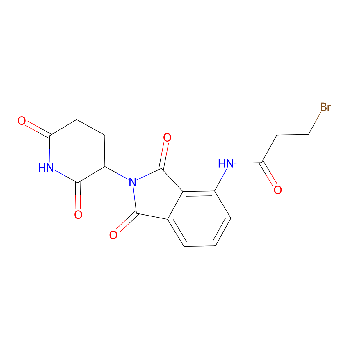 3-Bromo-N-(2-(2,6-dioxopiperidin-3-yl)-1,3-dioxoisoindolin-4-yl)propanamide molecular structure, CAS 2380273-78-7