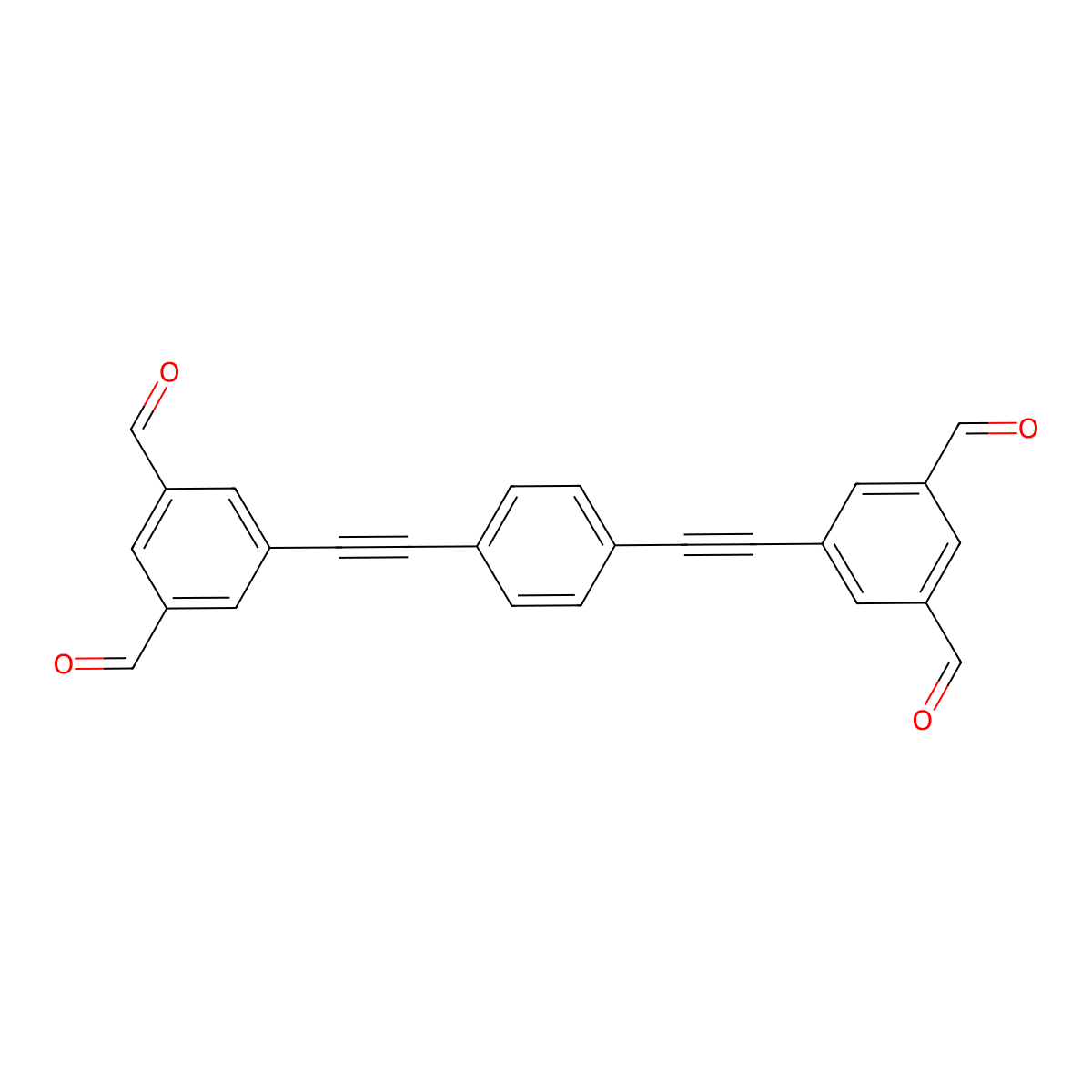 5,5'-(1,4-Phenylenebis(ethyne-2,1-diyl))diisophthalaldehyde molecular structure, CAS 2380275-60-3