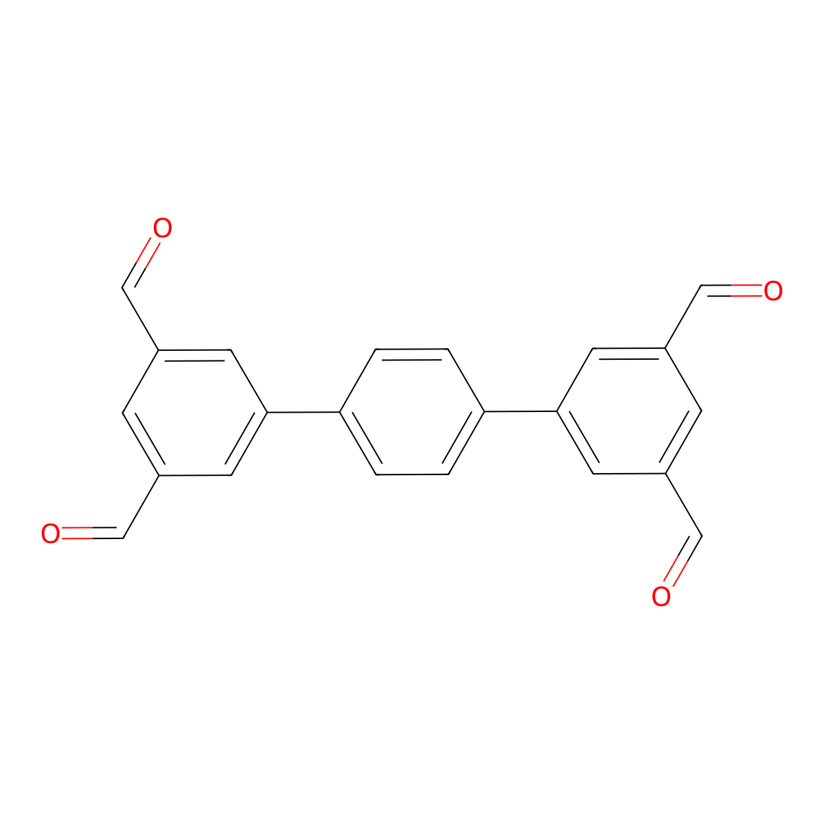[1,1':4',1''-Terphenyl]-3,3'',5,5''-tetracarbaldehyde molecular structure, CAS 2380275-62-5