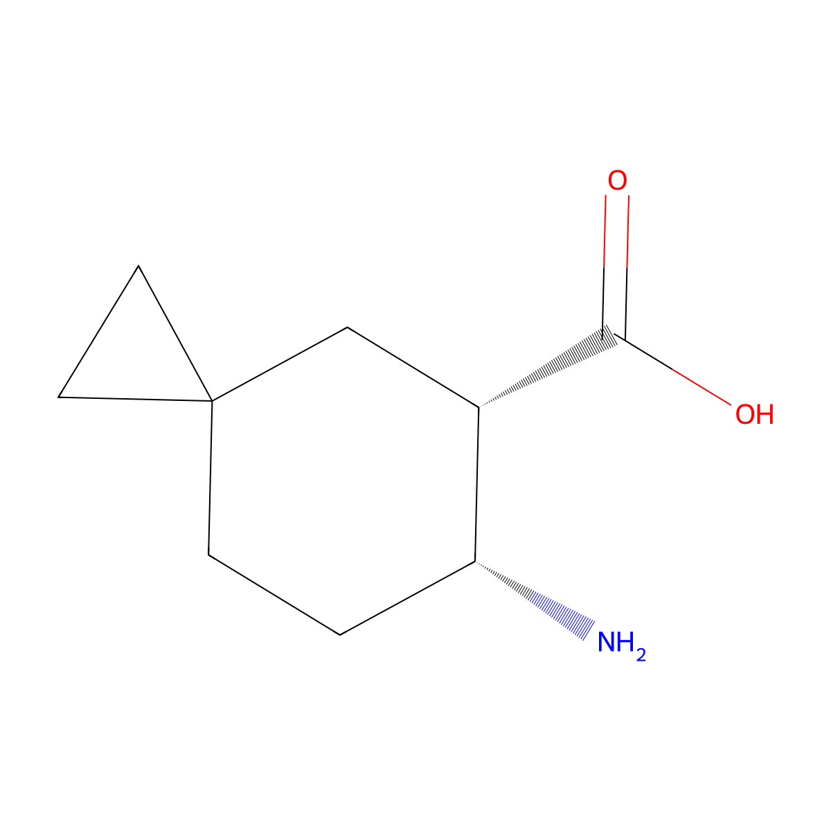 rac-(5R,6S)-6-aminospiro[2.5]octane-5-carboxylic acid molecular structure, CAS 2380371-23-1