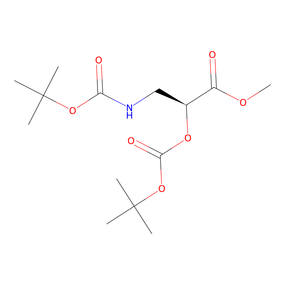 (S)-Methyl 3-(tert-butoxycarbonylamino)-2-(tert-butoxycarbonyloxy)propanoate molecular structure, CAS 2380446-05-7