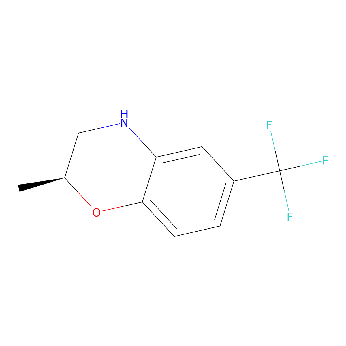(2S)-2-methyl-6-(trifluoromethyl)-3,4-dihydro-2H-1,4-benzoxazine molecular structure, CAS 2380478-82-8