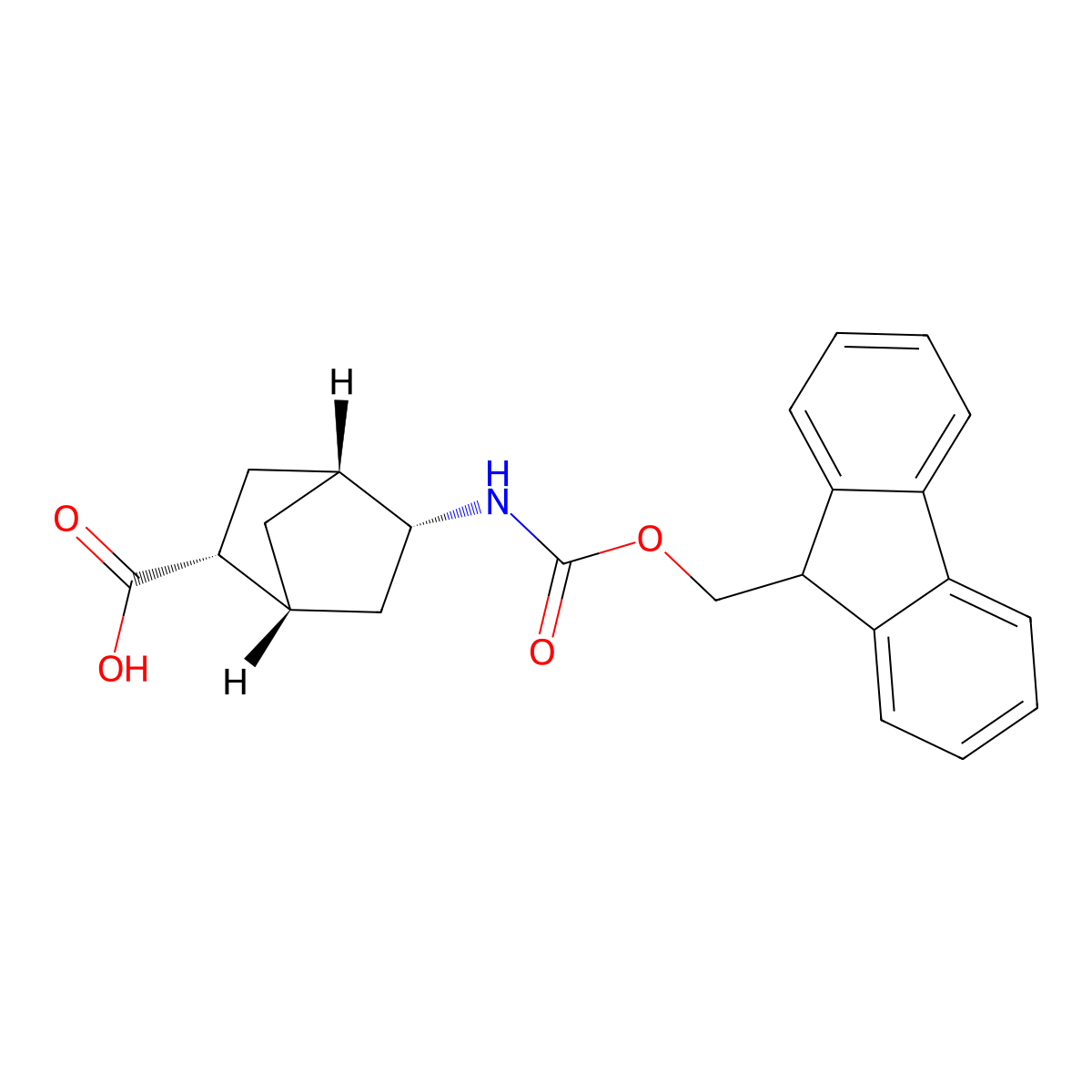 rac-(1R,2R,4R,5R)-5-({[(9H-fluoren-9-yl)methoxy]carbonyl}amino)bicyclo[2.2.1]heptane-2-carboxylic acid molecular structure, CAS 2380480-47-5