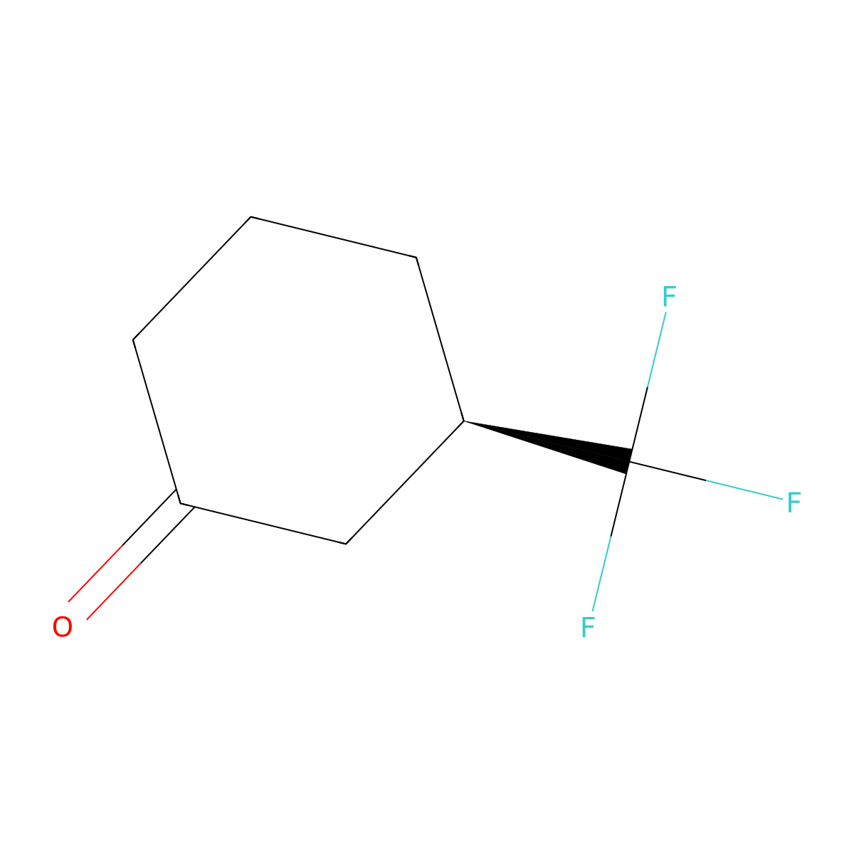 (3R)-3-(trifluoromethyl)cyclohexan-1-one molecular structure, CAS 2380485-28-7