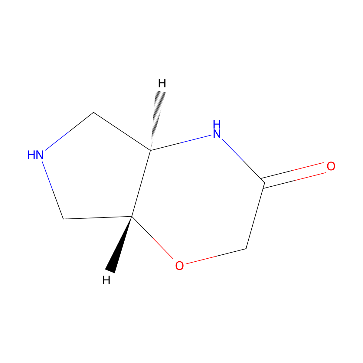 rac-(4aR,7aR)-octahydropyrrolo[3,4-b]morpholin-3-one molecular structure, CAS 2380491-38-1