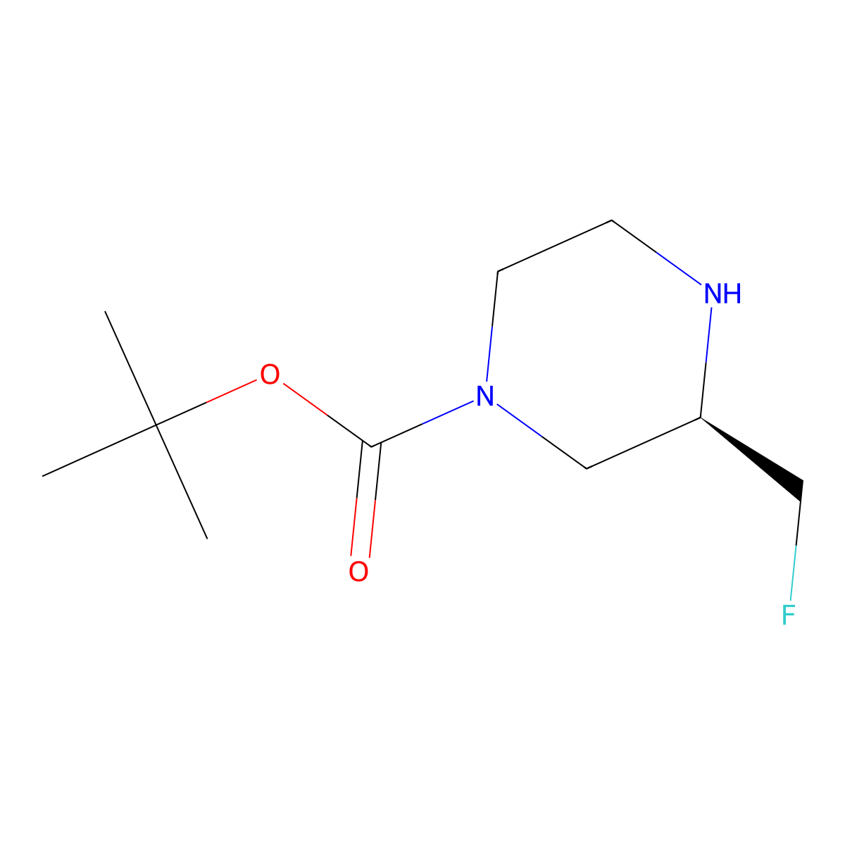 tert-Butyl (R)-3-(fluoromethyl)piperazine-1-carboxylate molecular structure, CAS 2380528-26-5