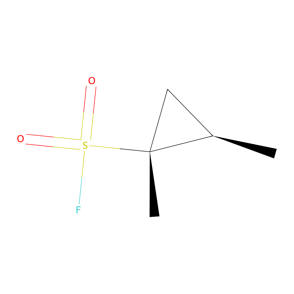 rac-(1R,2R)-1,2-dimethylcyclopropane-1-sulfonyl fluoride molecular structure, CAS 2380548-52-5