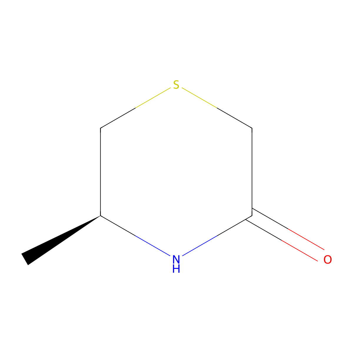 (5S)-5-methylthiomorpholin-3-one molecular structure, CAS 2380559-55-5