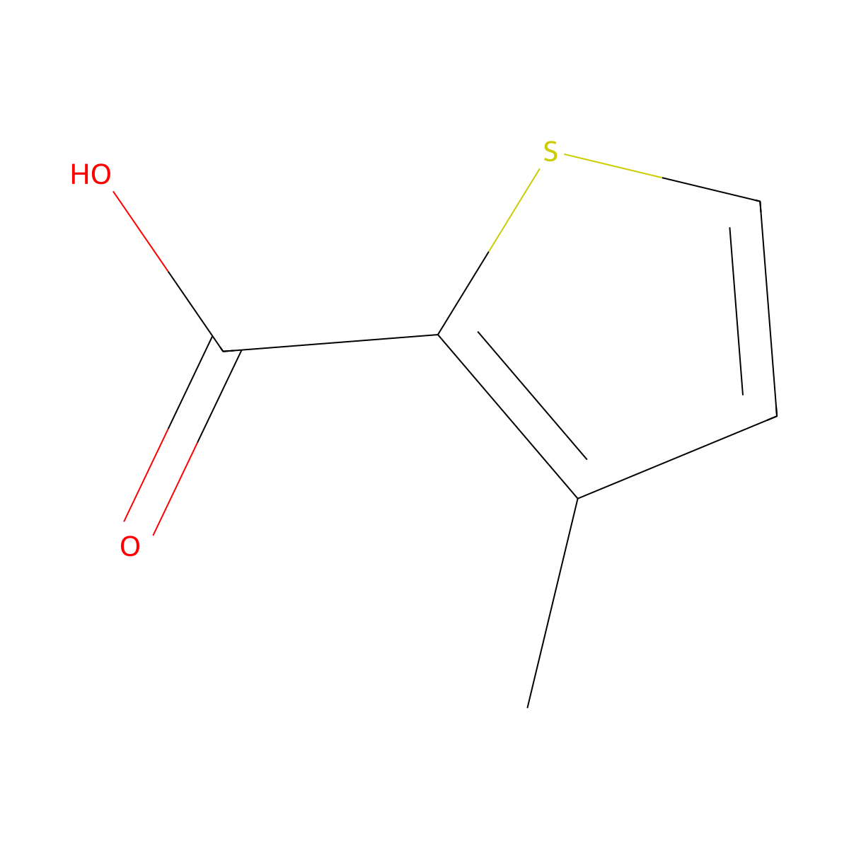 3-Methyl-2-thenoic acid molecular structure, CAS 23806-24-8