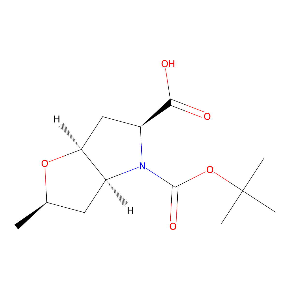 rac-(2R,3aS,5S,6aS)-4-[(tert-butoxy)carbonyl]-2-methyl-hexahydro-2H-furo[3,2-b]pyrrole-5-carboxylic acid molecular structure, CAS 2380651-76-1