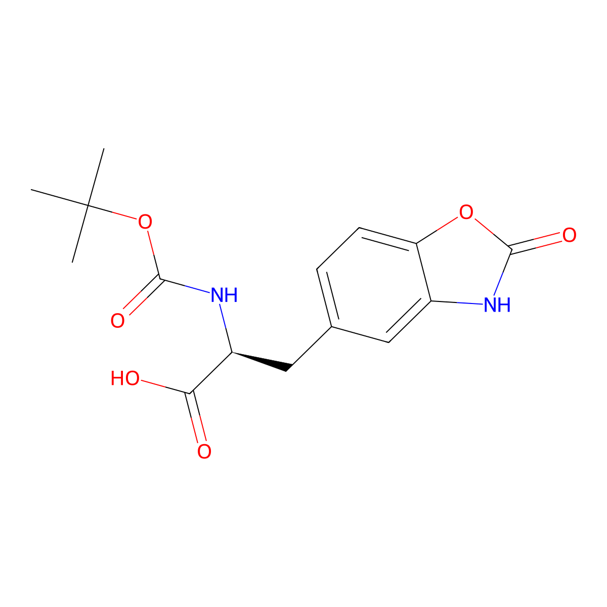 (2S)-2-{[(tert-butoxy)carbonyl]amino}-3-(2-oxo-2,3-dihydro-1,3-benzoxazol-5-yl)propanoic acid molecular structure, CAS 2380655-68-3