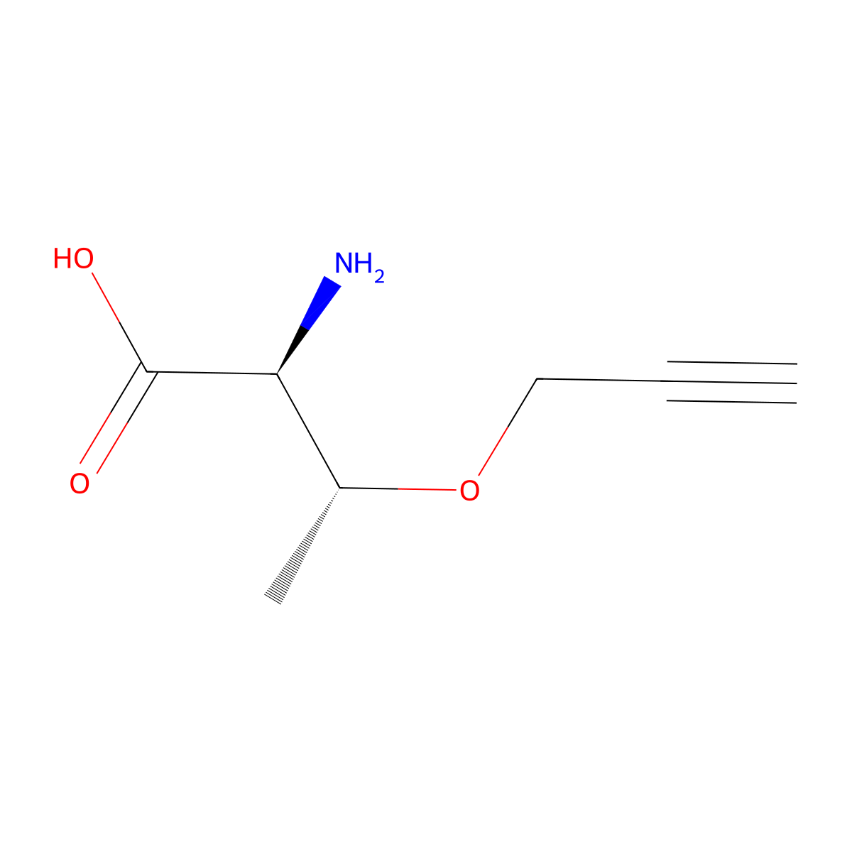 (2S,3R)-2-amino-3-(prop-2-yn-1-yloxy)butanoic acid molecular structure, CAS 2380668-80-2