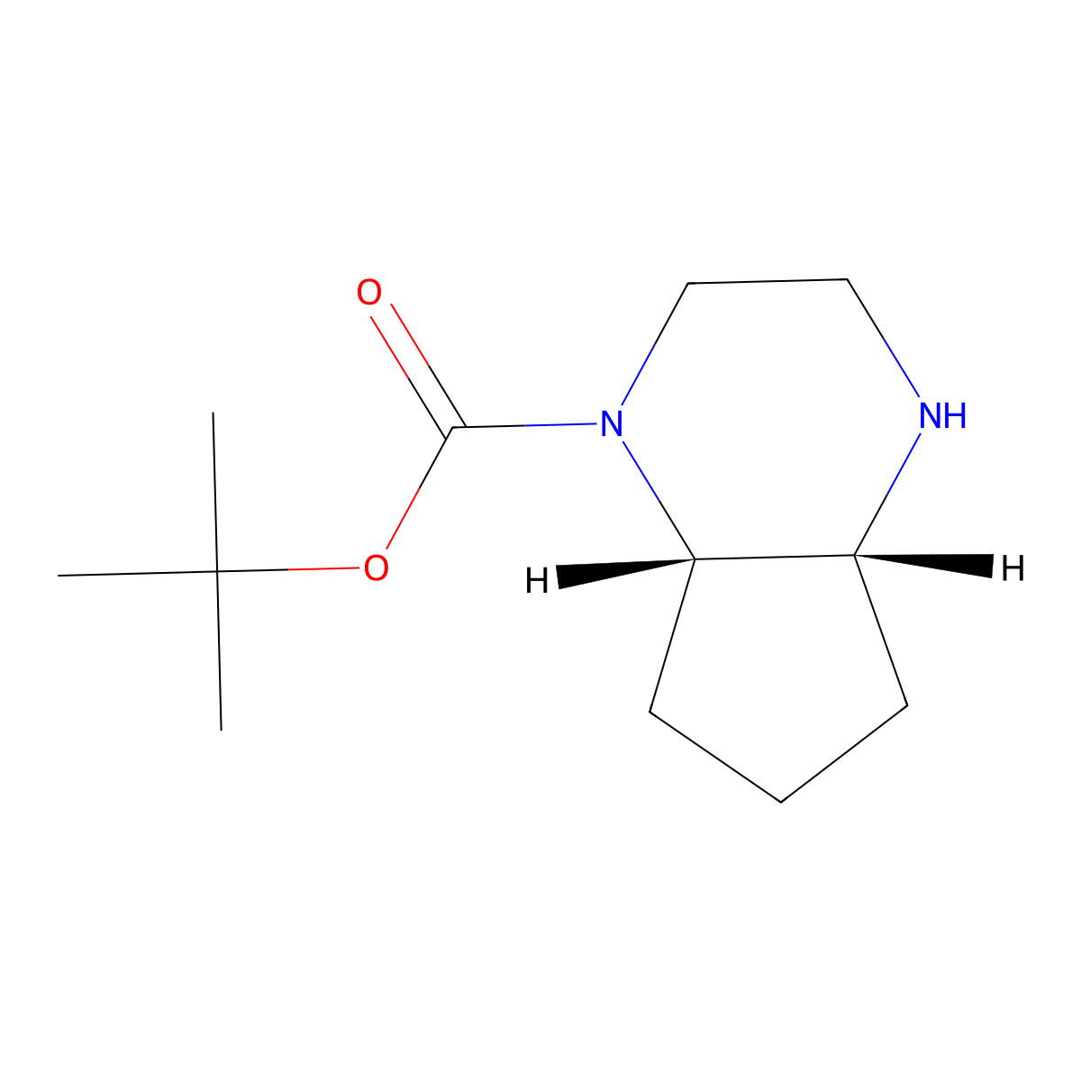 Rel-tert-butyl (4aR,7aS)-octahydro-1H-cyclopenta[b]pyrazine-1-carboxylate molecular structure, CAS 2380689-68-7
