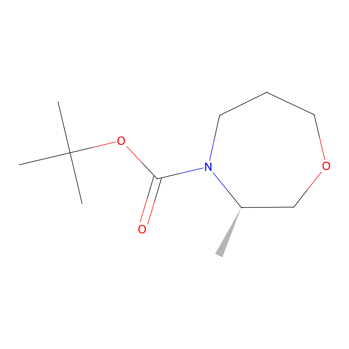 tert-butyl (3S)-3-methyl-1,4-oxazepane-4-carboxylate molecular structure, CAS 2380719-99-1