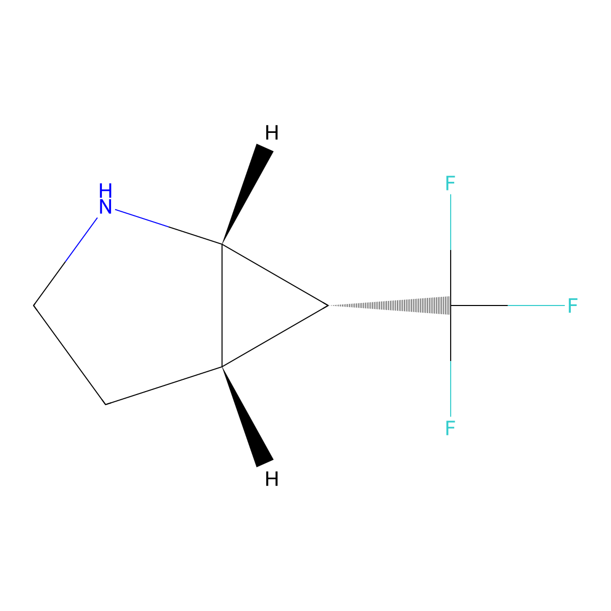 rac-(1R,5R,6S)-6-(trifluoromethyl)-2-azabicyclo[3.1.0]hexane molecular structure, CAS 2380720-89-6