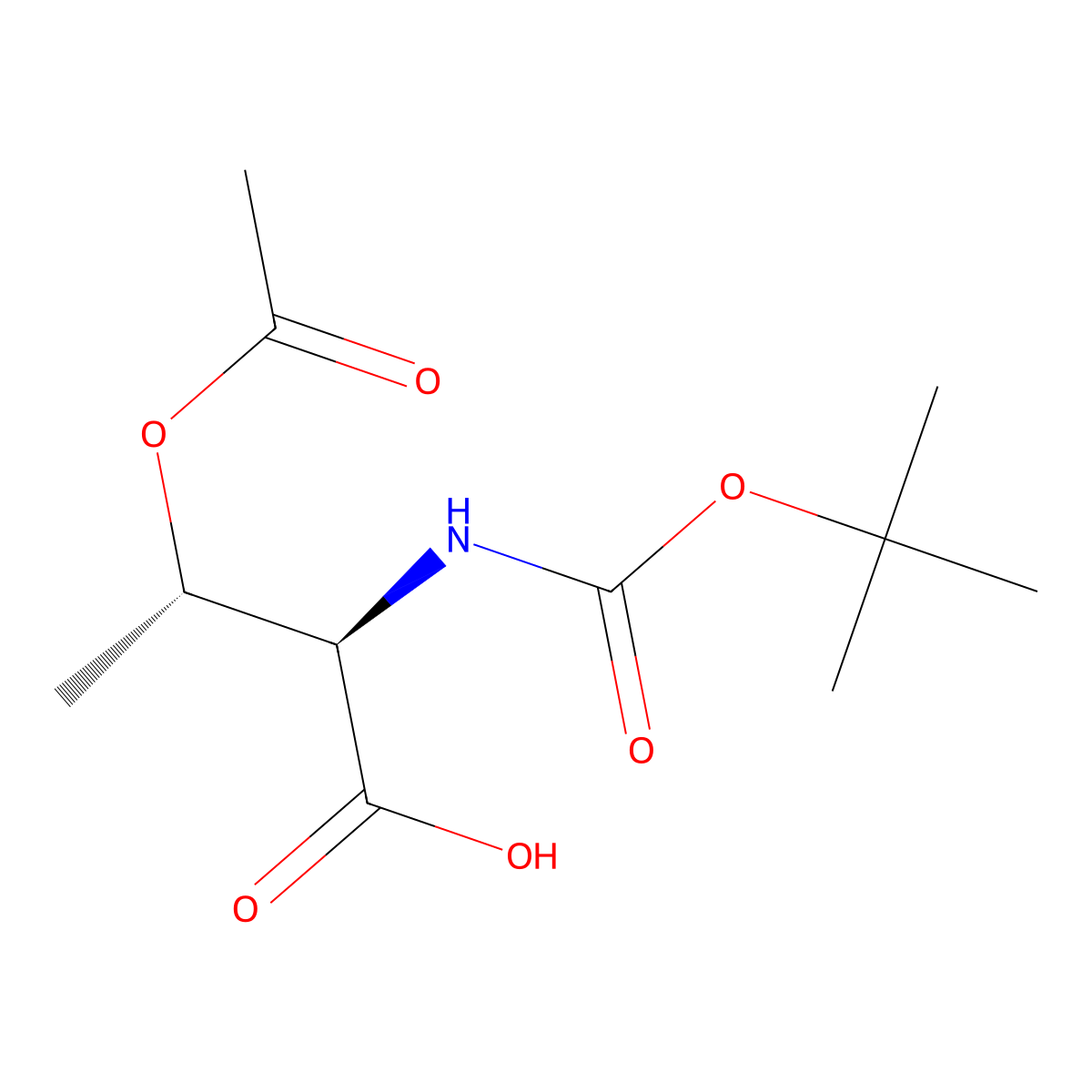 (2R,3S)-3-acetoxy-2-((tert-butoxycarbonyl)amino)butanoic acid molecular structure, CAS 2380732-36-3