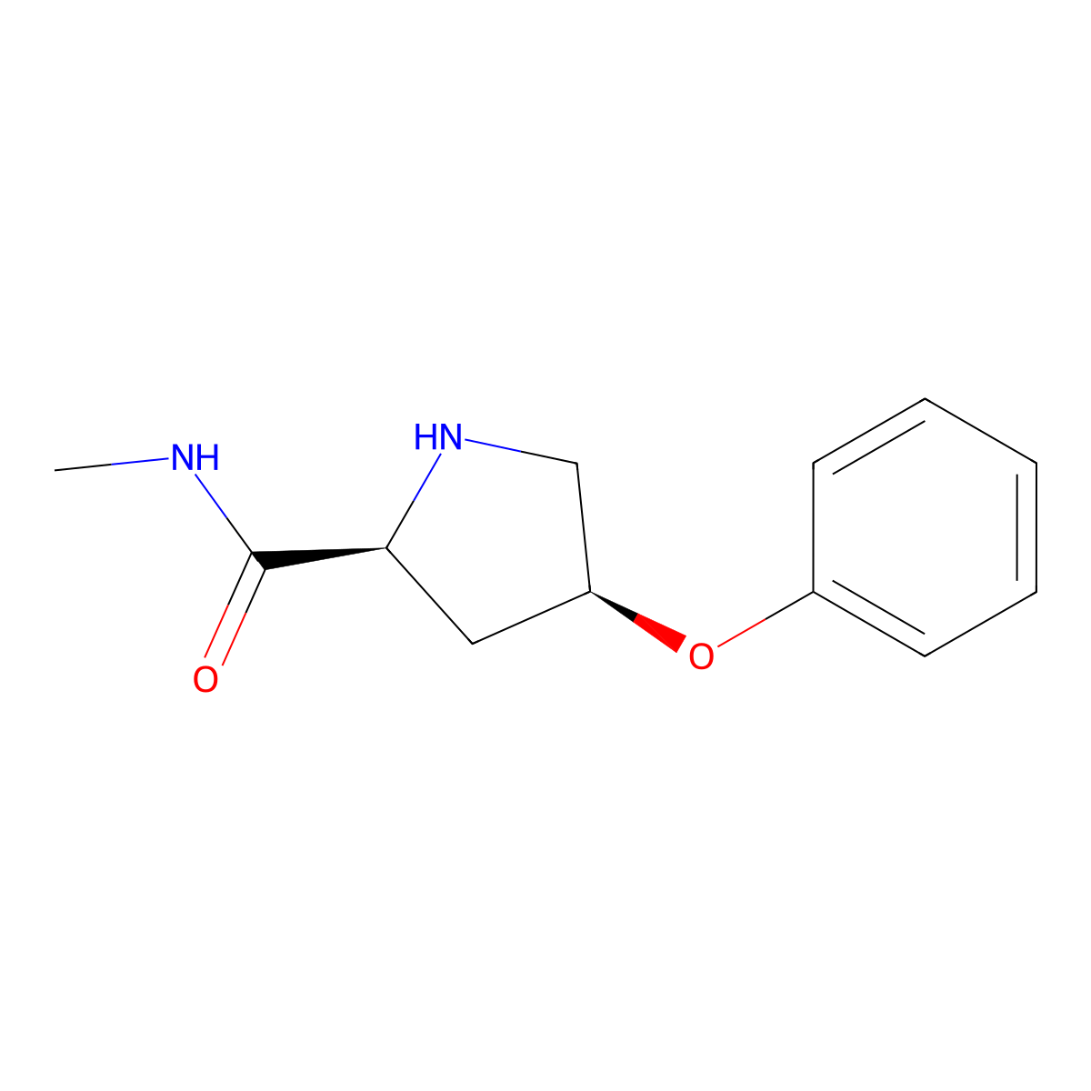 (2S,4S)-N-methyl-4-phenoxypyrrolidine-2-carboxamide molecular structure, CAS 2380743-02-0