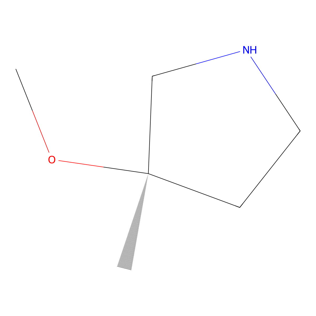 (3R)-3-Methoxy-3-methyl-pyrrolidine molecular structure, CAS 2380744-20-5