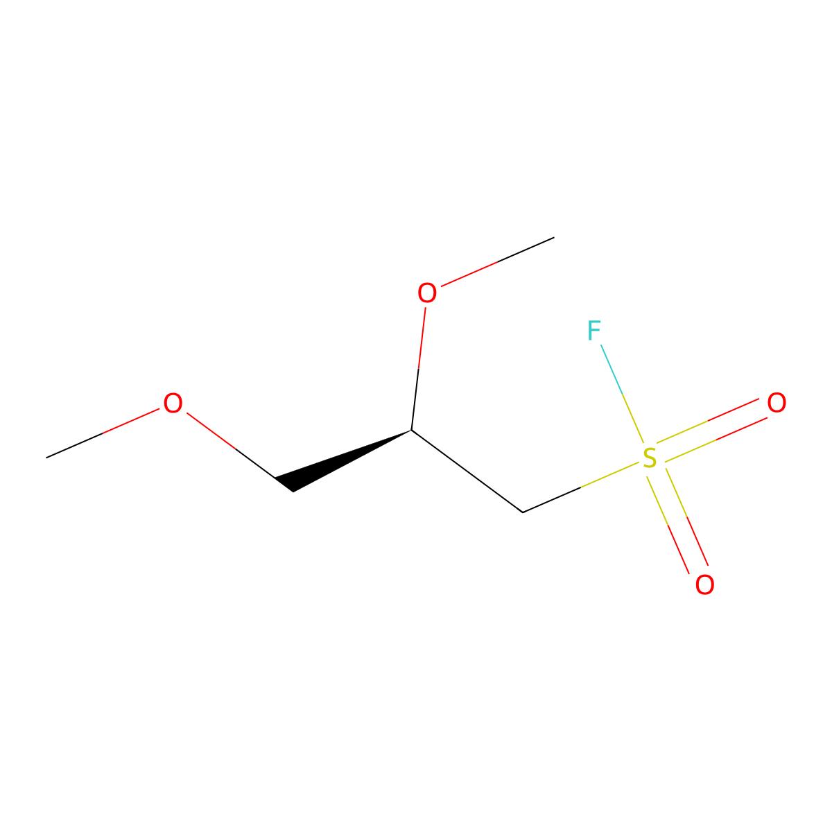 (2R)-2,3-dimethoxypropane-1-sulfonyl fluoride molecular structure, CAS 2380773-98-6