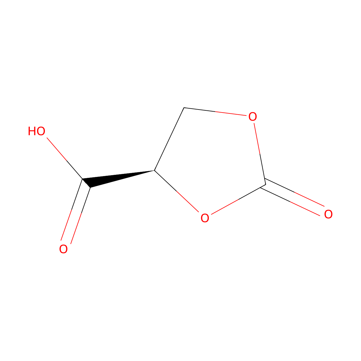 (4R)-2-Oxo-1,3-dioxolane-4-carboxylic acid molecular structure, CAS 2380787-88-0