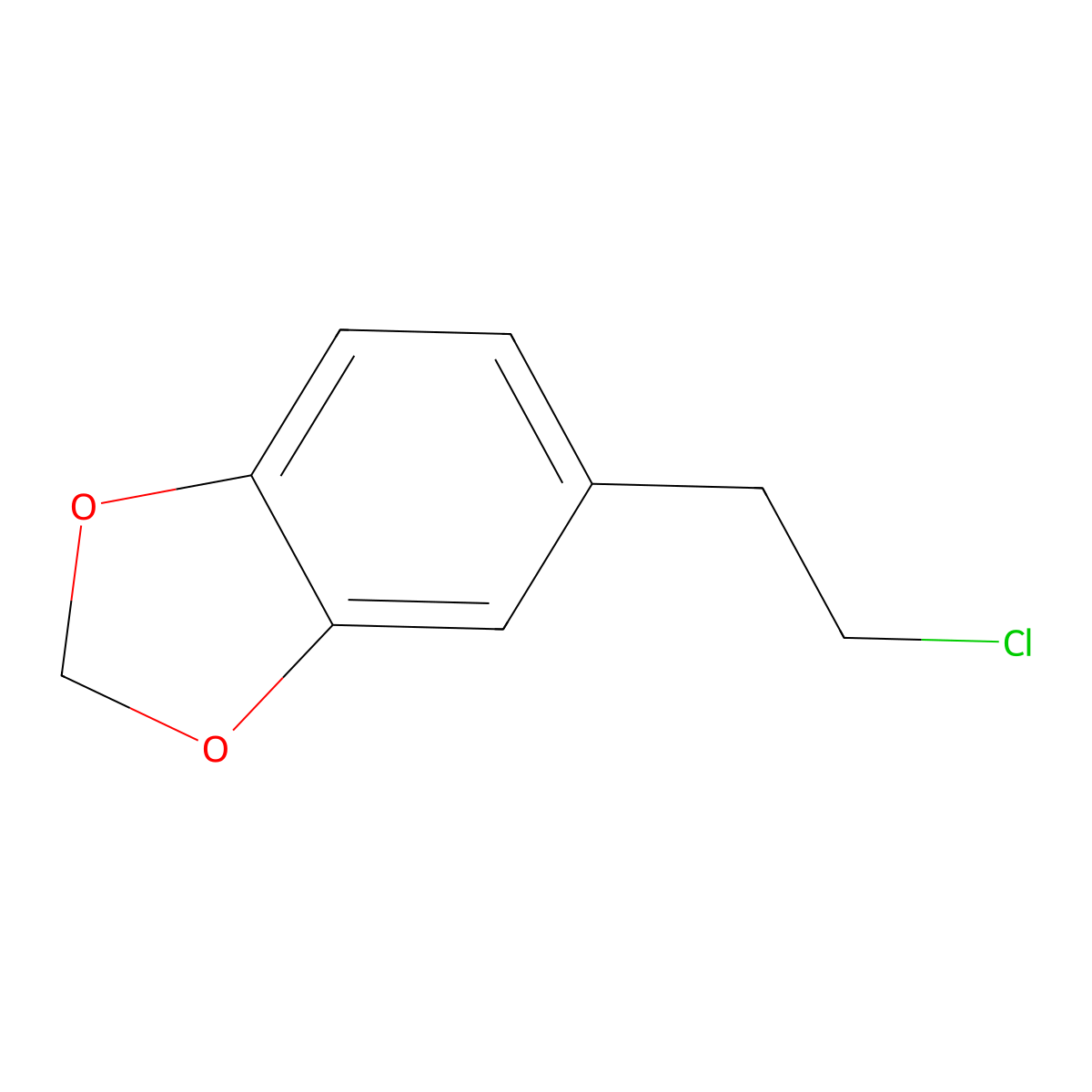 5-(2-Chloroethyl)-2H-1,3-benzodioxole molecular structure, CAS 23808-46-0