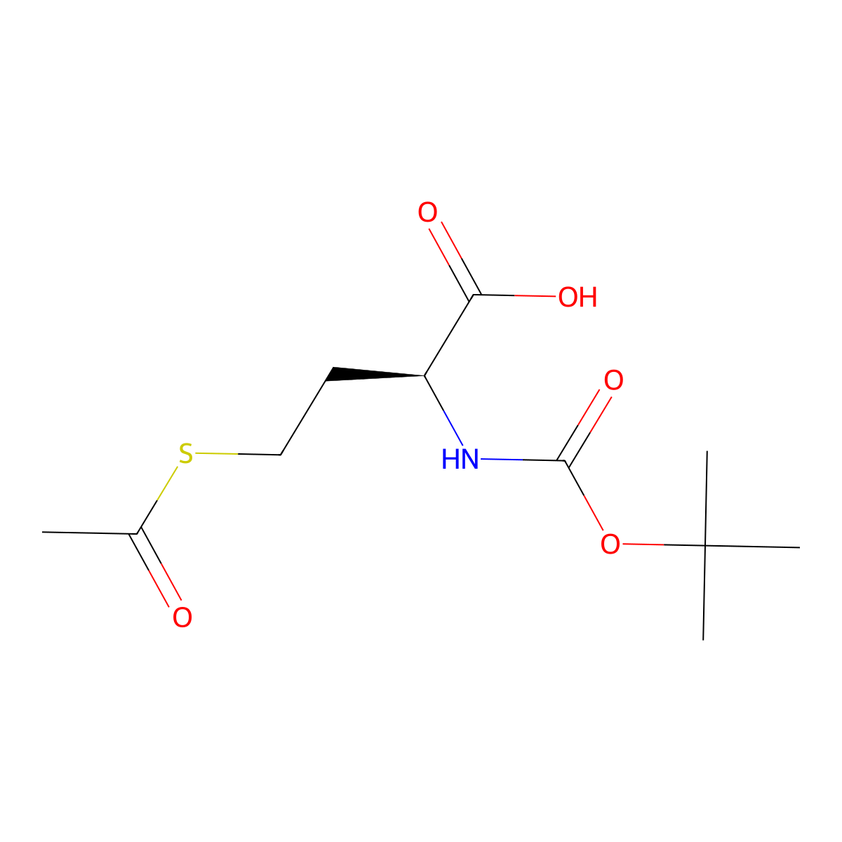 (2S)-4-(acetylsulfanyl)-2-{[(tert-butoxy)carbonyl]amino}butanoic acid molecular structure, CAS 2380821-06-5