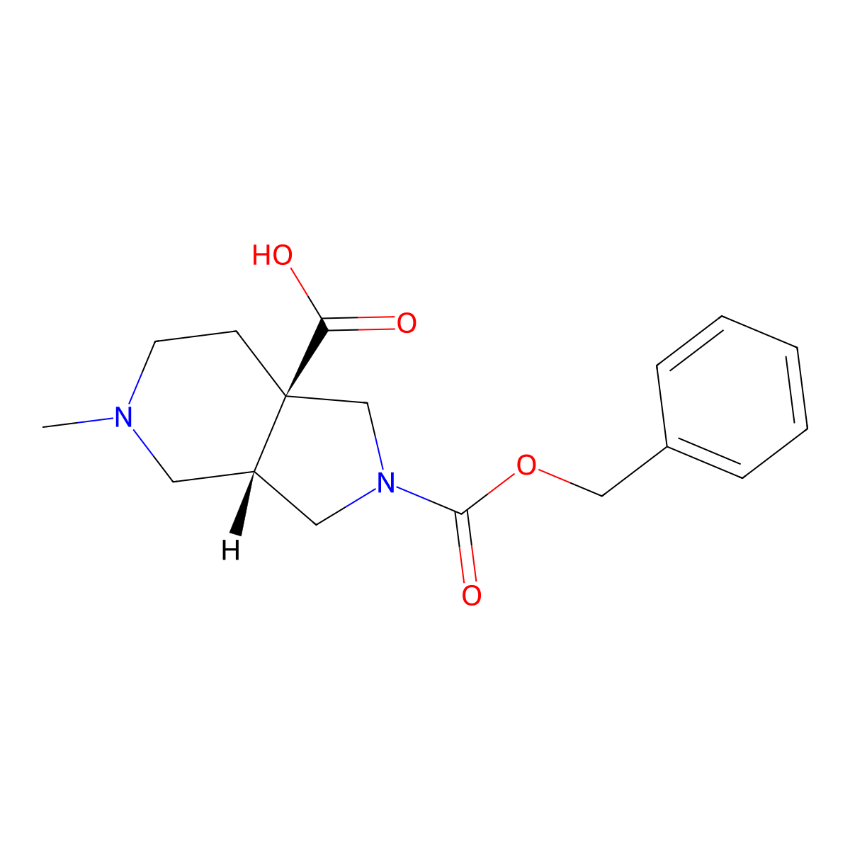 rac-(3aR,7aS)-2-[(benzyloxy)carbonyl]-5-methyl-octahydro-1H-pyrrolo[3,4-c]pyridine-7a-carboxylic acid molecular structure, CAS 2380834-51-3