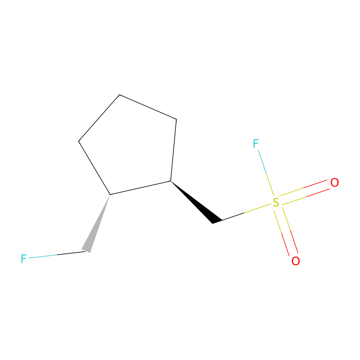 rac-[(1R,2R)-2-(fluoromethyl)cyclopentyl]methanesulfonyl fluoride molecular structure, CAS 2380842-98-6
