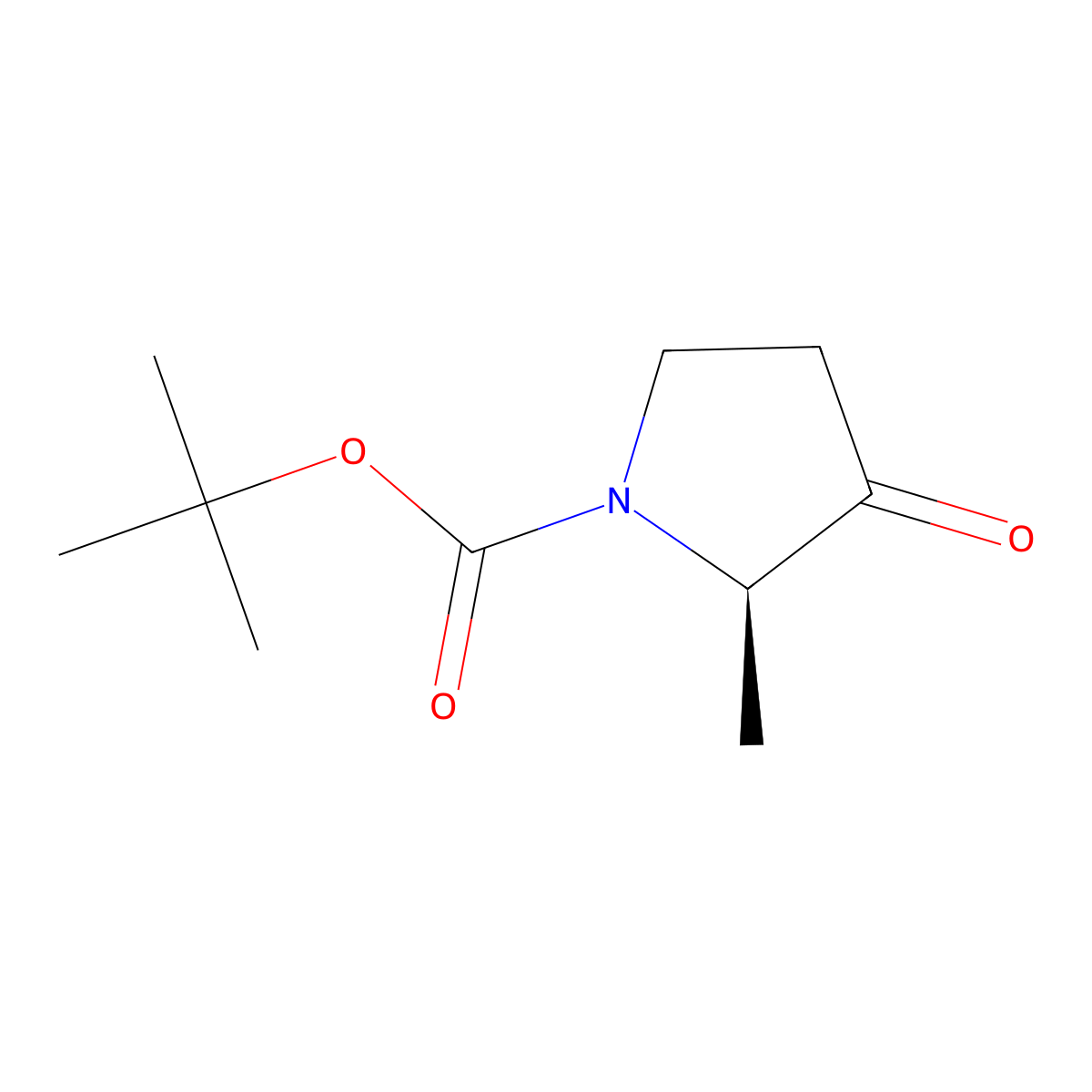 tert-butyl (2R)-2-methyl-3-oxopyrrolidine-1-carboxylate molecular structure, CAS 2380854-35-1